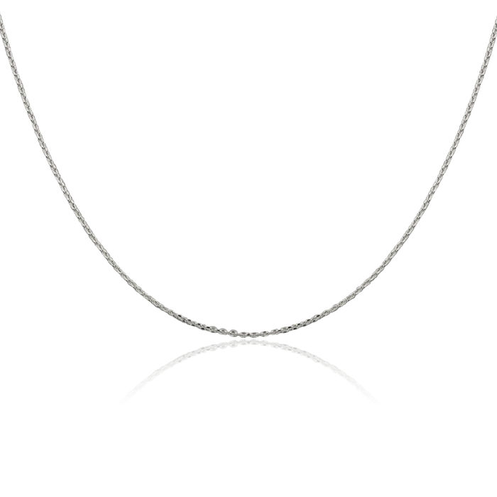 925 Sterling Silver 0.95mm Forzantina Cable Rolo Link Chain Belcher Necklace