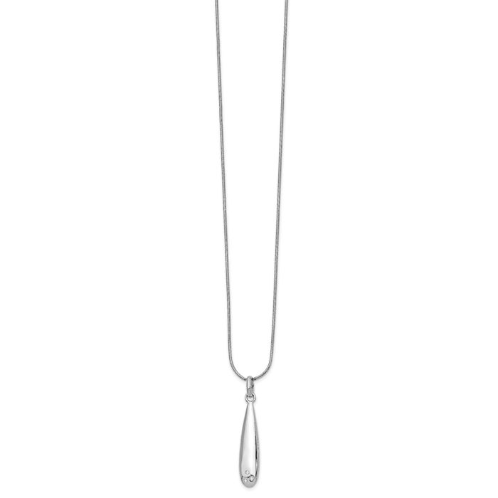 925 Sterling Silver Diamond Chain Necklace