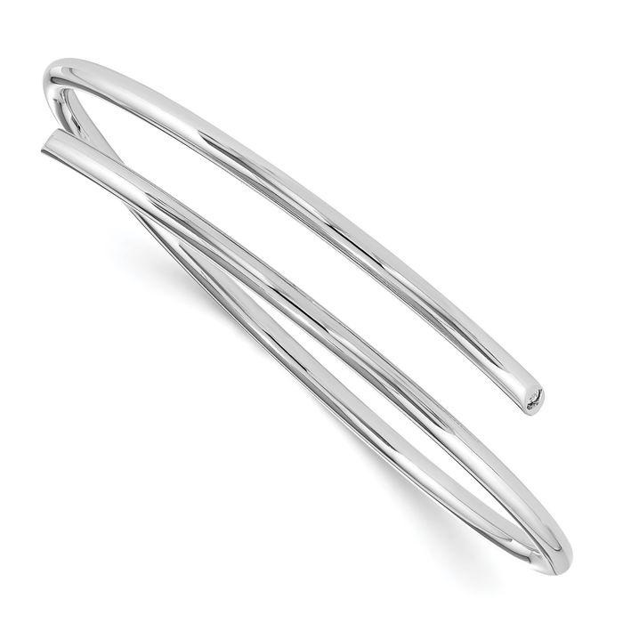 925 Sterling Silver Diamond Bangle Bracelet