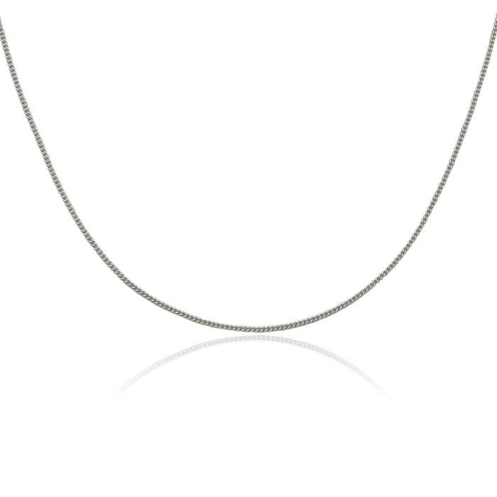 925 Sterling Silver 1.15mm Curb Link Chain Necklace