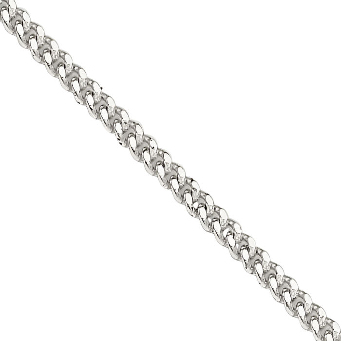 925 Sterling Silver 1.15mm Curb Link Chain Necklace