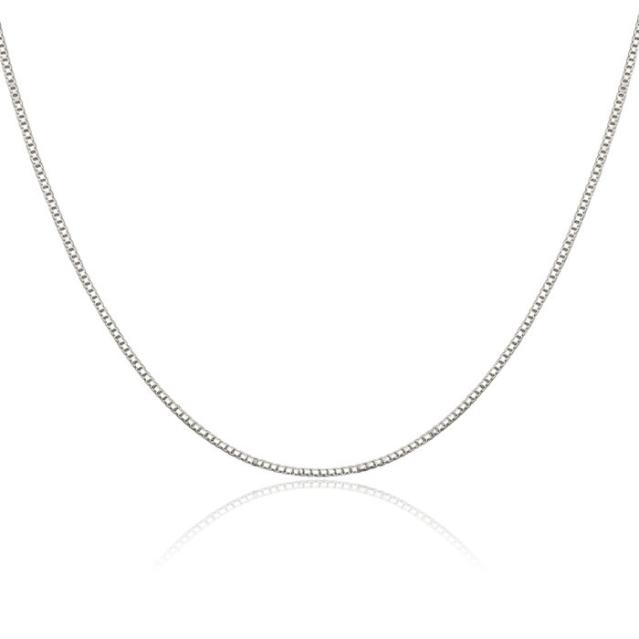 925 Sterling Silver 1.1mm Box Link Chain Necklace