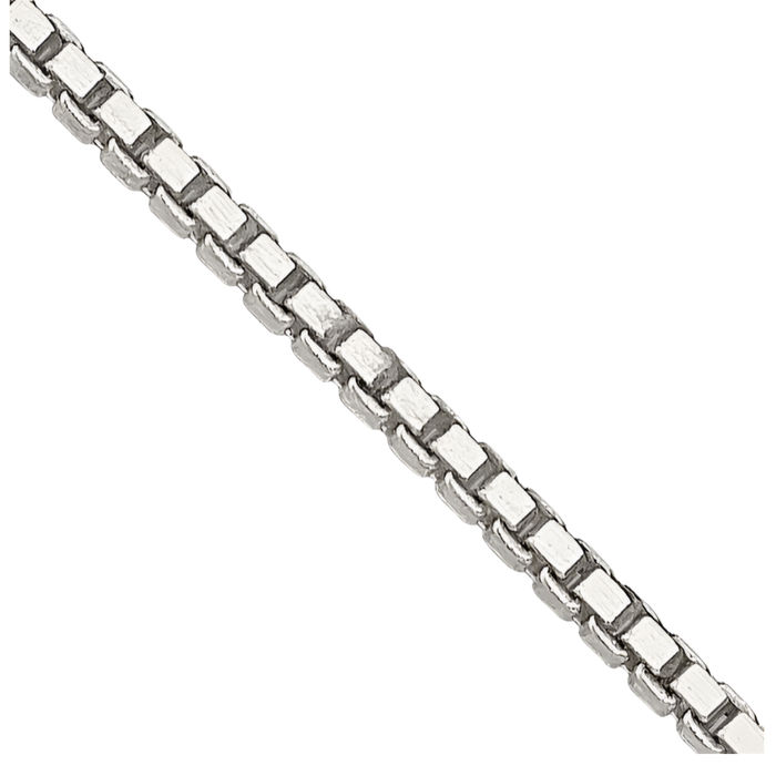 925 Sterling Silver 1.1mm Box Link Chain Necklace