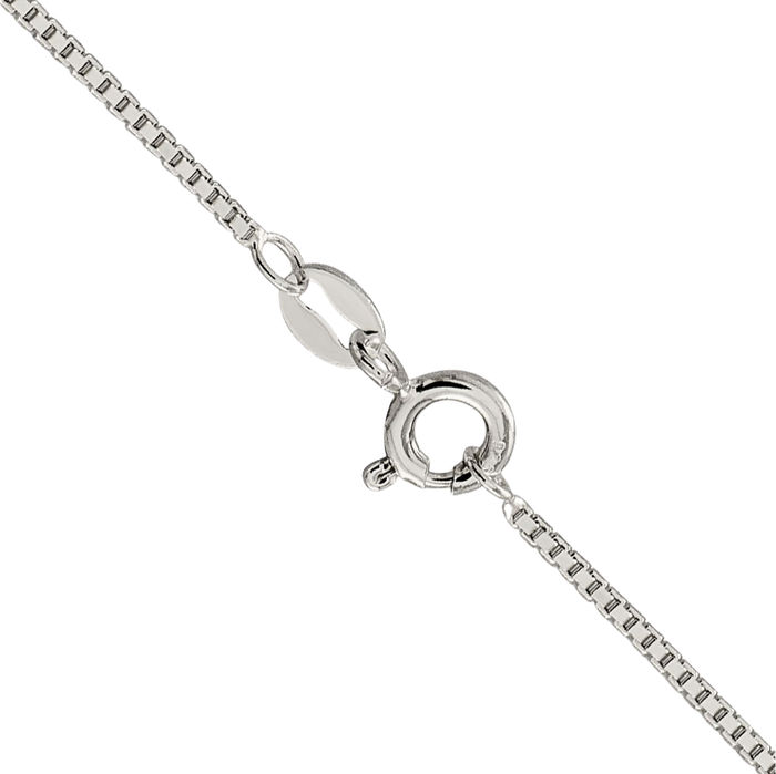 925 Sterling Silver 1.1mm Box Link Chain Necklace