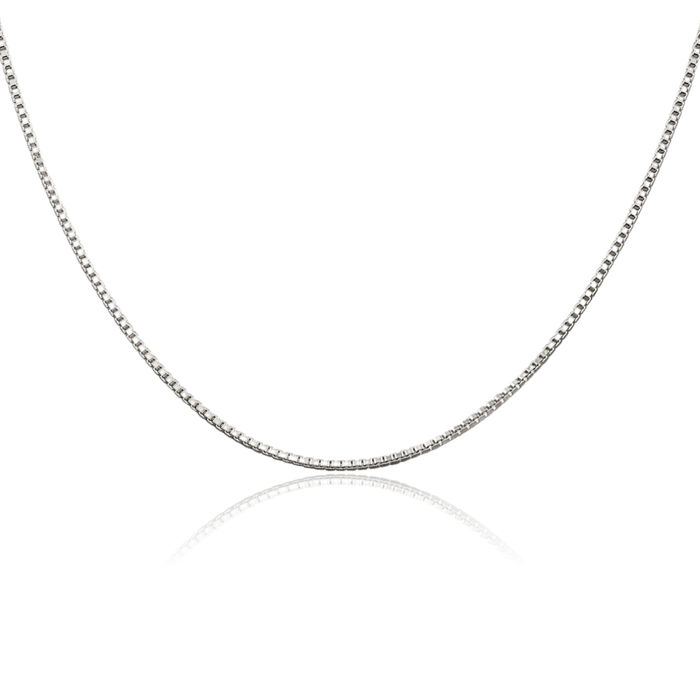 925 Sterling Silver 1.25mm Box Link Chain Necklace