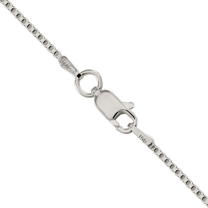 925 Sterling Silver 1.25mm Box Link Chain Necklace