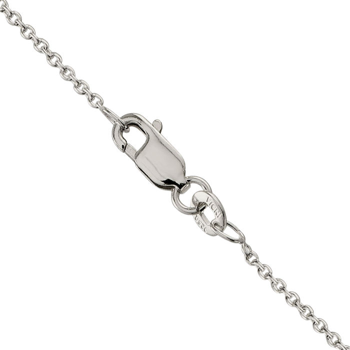 925 Sterling Silver 1.25mm Cable Rolo Link Chain Belcher Necklace