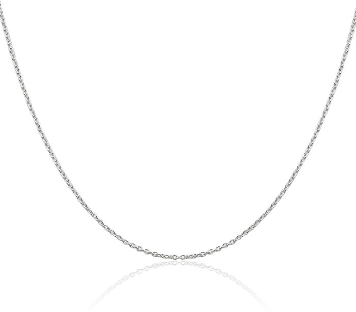 925 Sterling Silver 1.25mm Cable Rolo Link Chain Belcher Necklace