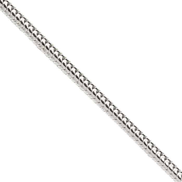 925 Sterling Silver 1.2mm Round Cubetto Omega Snake Chain Herringbone Necklace