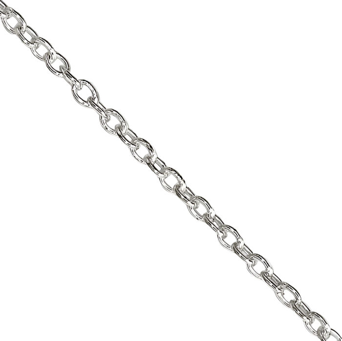 925 Sterling Silver 1.30mm Forzantina Cable Rolo Link Chain Belcher Necklace