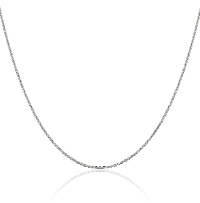 925 Sterling Silver 1.4mm Forzantina Cable Rolo Link Chain Belcher Necklace