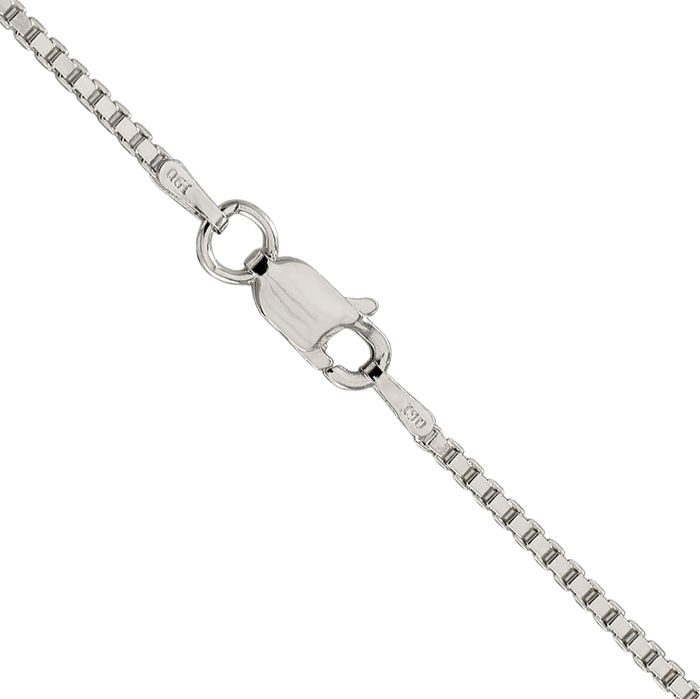 925 Sterling Silver 1.5mm Box Link Chain Necklace