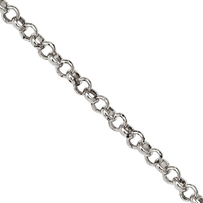 925 Sterling Silver 1.5mm Cable Rolo Link Chain Belcher Necklace