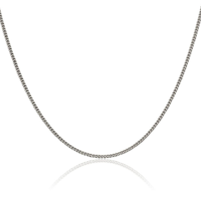 925 Sterling Silver 1.5mm Curb Link Chain Necklace