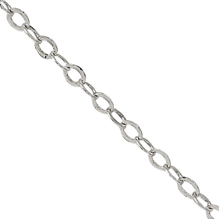 925 Sterling Silver 1.5mm Oval Cable Rolo Link Chain Belcher Necklace