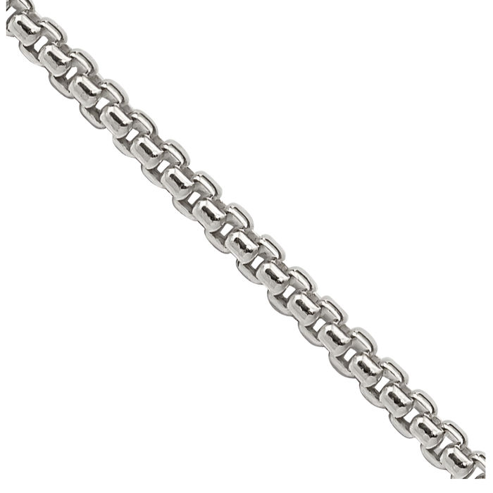 925 Sterling Silver 1.5mm Round Box Link Chain Necklace