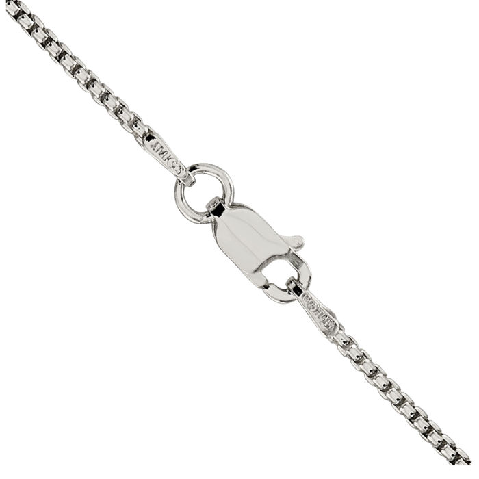 925 Sterling Silver 1.5mm Round Box Link Chain Necklace