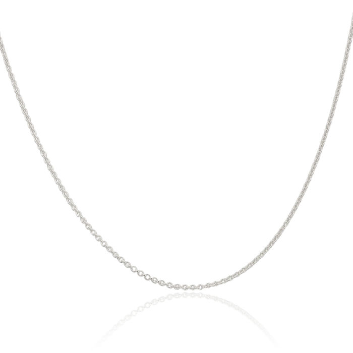 925 Sterling Silver 1.6mm Forzantina Cable Rolo Link Chain Belcher Necklace