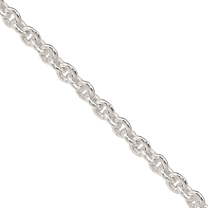 925 Sterling Silver 1.6mm Forzantina Cable Rolo Link Chain Belcher Necklace