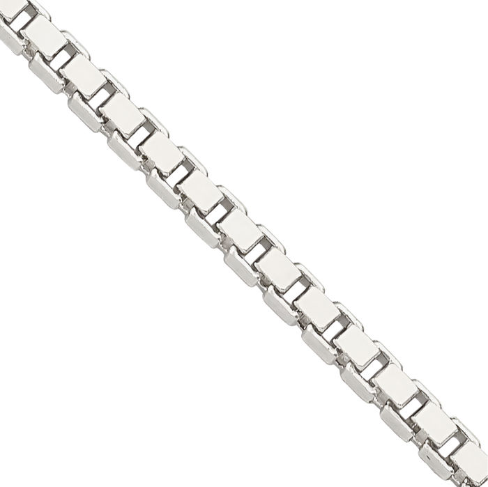 925 Sterling Silver 1.75mm Box Link Chain Necklace