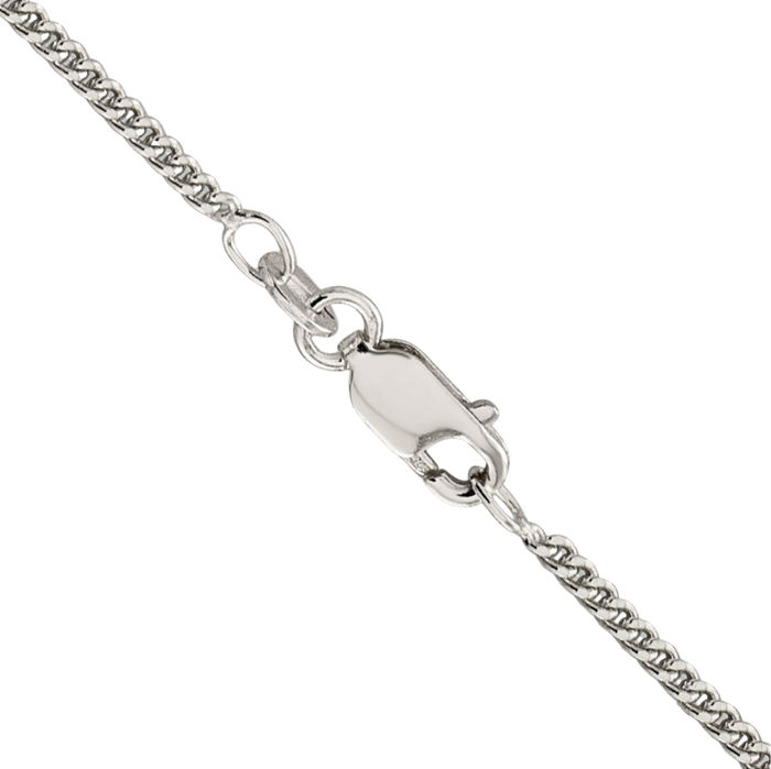 925 Sterling Silver 1.75mm Curb Link Chain Necklace