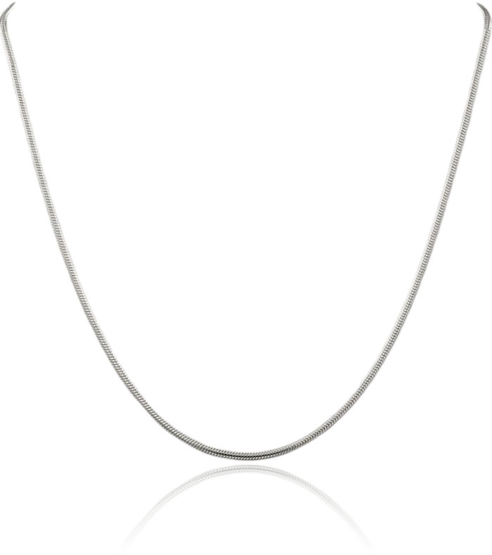 925 Sterling Silver 1.75mm Cubetto Omega Snake Chain Herringbone Necklace