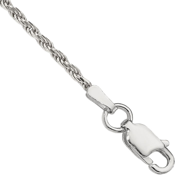 925 Sterling Silver 1.7mm Rope Chain Bracelet