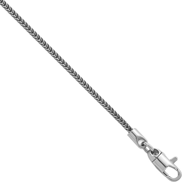 925 Sterling Silver 1.8mm Franco Link Chain Necklace