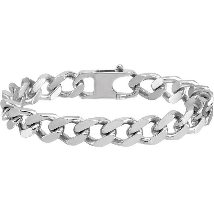 925 Sterling Silver 10mm Curb Link Chain Bracelet