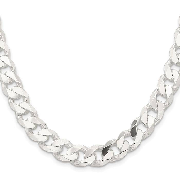 New Solid 8.3mm 18in good .925 Sterling Silver Figaro Chain