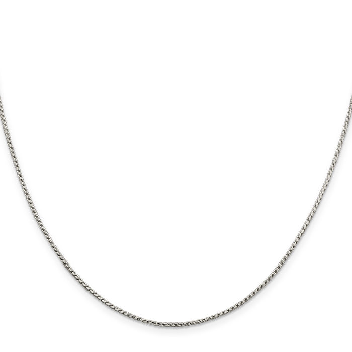 925 Sterling Silver 1.25mm Round Franco Link Chain Necklace