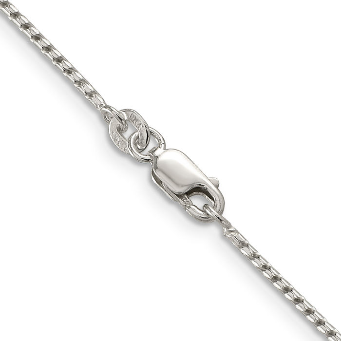 925 Sterling Silver 1.25mm Round Franco Link Chain Necklace