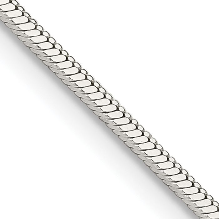 925 Sterling Silver 1.25mm Square Cubetto Omega Snake Chain Herringbone Necklace