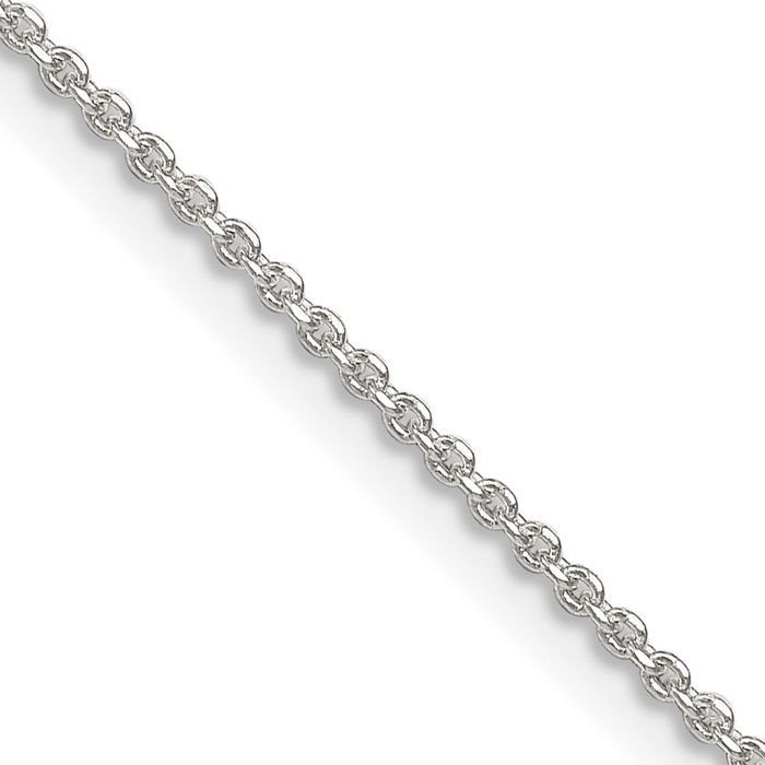 925 Sterling Silver 1.4mm Forzantina Cable Rolo Link Chain Belcher Necklace