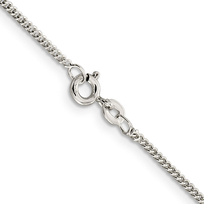 925 Sterling Silver 1.5mm Curb Link Chain Necklace