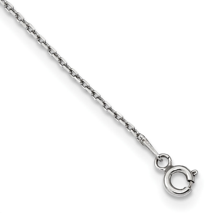 925 Sterling Silver 16 Station Cubic Zirconia CZ Chain Necklace