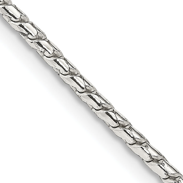 925 Sterling Silver 1.75mm Round Franco Link Chain Necklace