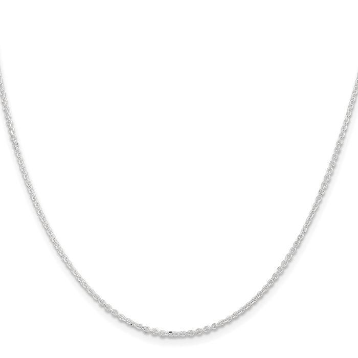 925 Sterling Silver 1.85mm Forzantina Cable Rolo Link Chain Belcher Necklace