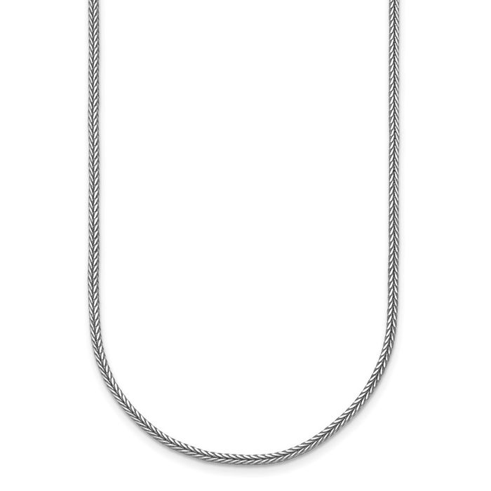 925 Sterling Silver 1.8mm Franco Link Chain Necklace