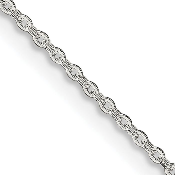 925 Sterling Silver 1mm Cable Rolo Link Chain Belcher Necklace