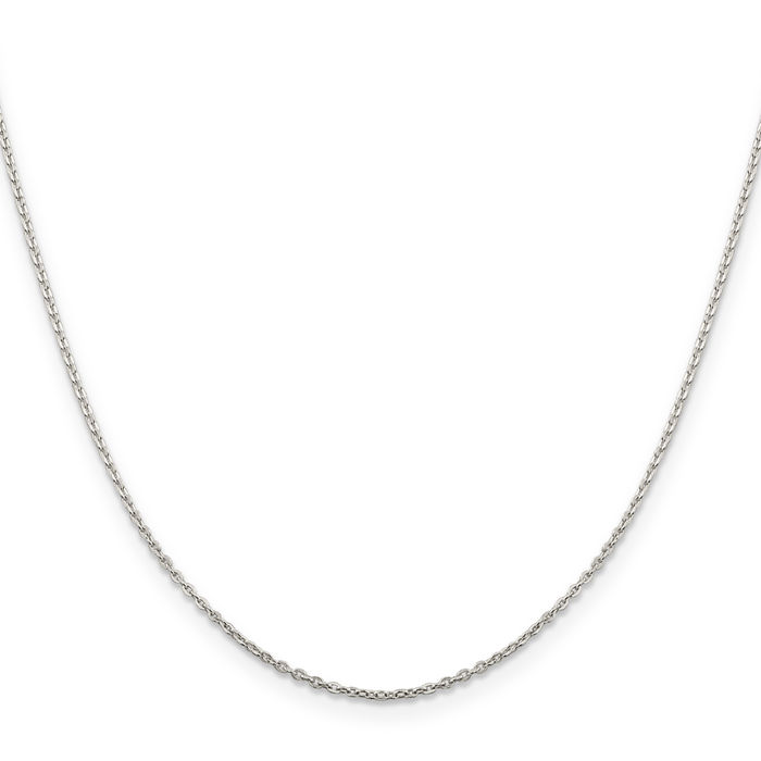 925 Sterling Silver 1mm Cable Rolo Link Chain Belcher Necklace