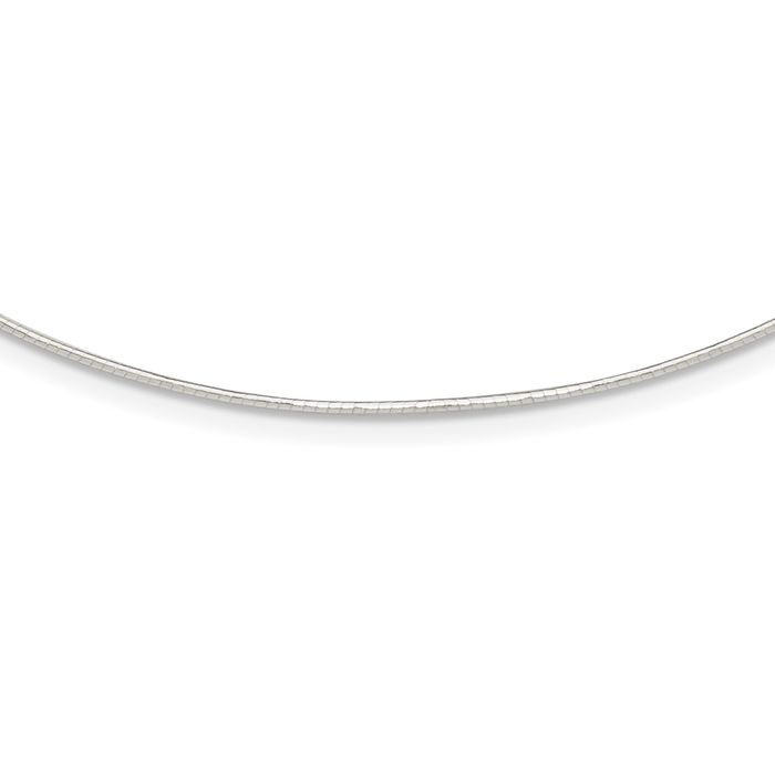 925 Sterling Silver 1mm Neck Collar Neckwire Chain Cuff Choker Necklace