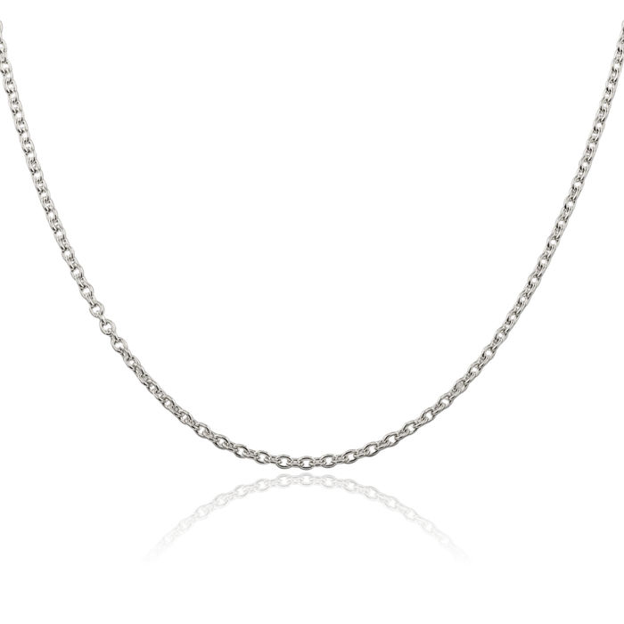 925 Sterling Silver 2.25mm Cable Rolo Link Chain Belcher Necklace