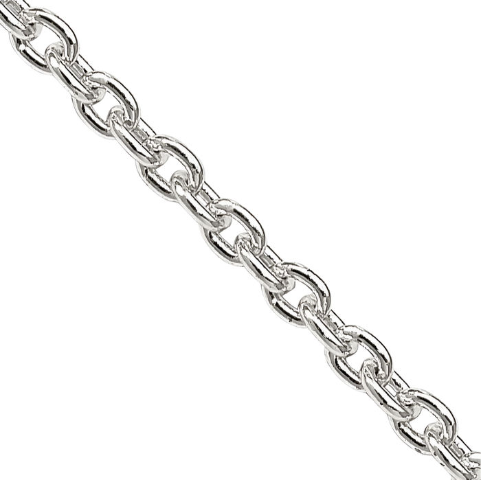 925 Sterling Silver 2.25mm Cable Rolo Link Chain Belcher Necklace