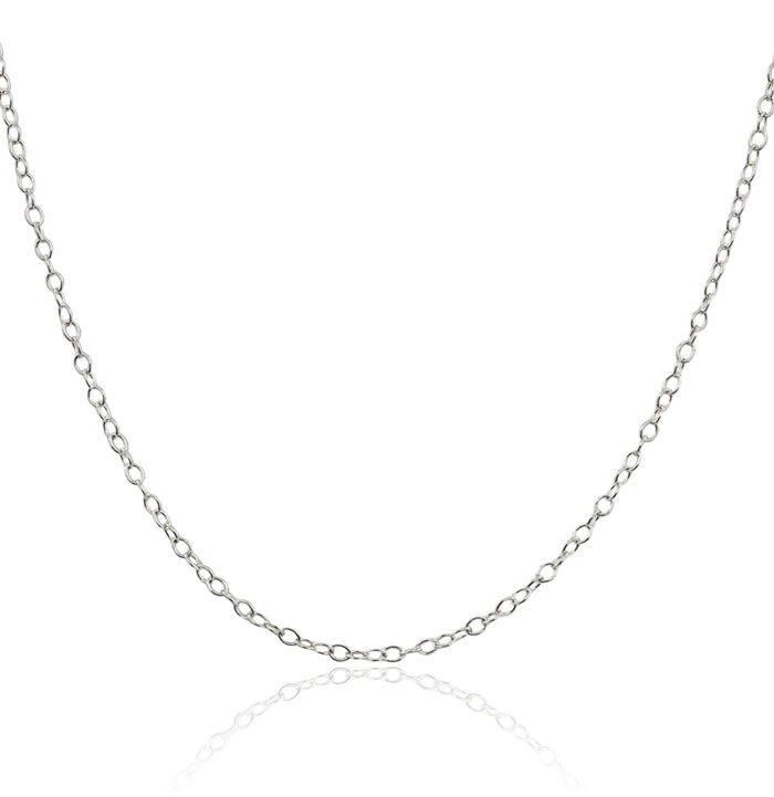 925 Sterling Silver 2.25mm Oval Cable Rolo Link Chain Belcher Necklace