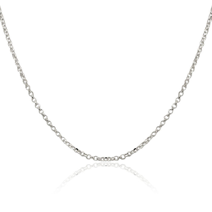 925 Sterling Silver 2.6mm Cable Rolo Link Chain Belcher Necklace