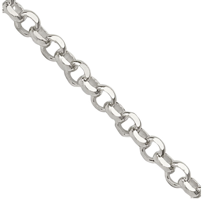 925 Sterling Silver 2.2mm Cable Rolo Link Chain Belcher Necklace