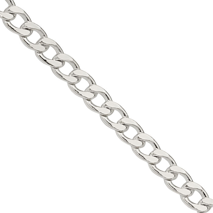 925 Sterling Silver 2.3mm Curb Link Chain Necklace