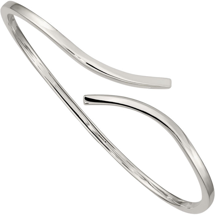 925 Sterling Silver 2.50mm Flexible Bangle Bracelet