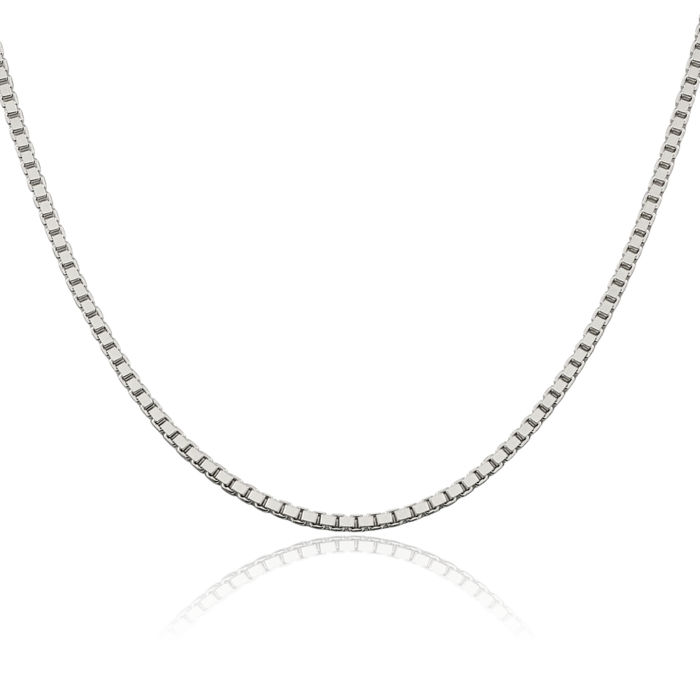 925 Sterling Silver 2.5mm Box Link Chain Necklace